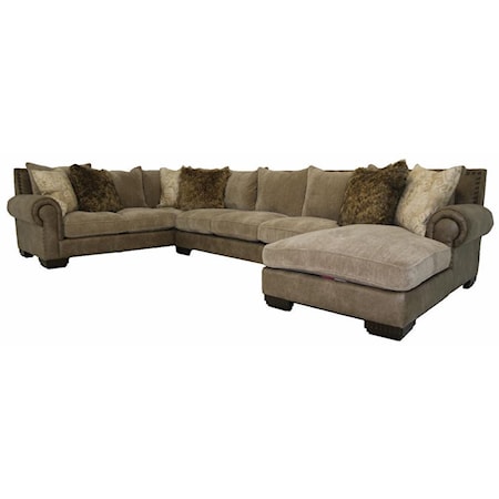 Down 3 PC Chaise Sectional
