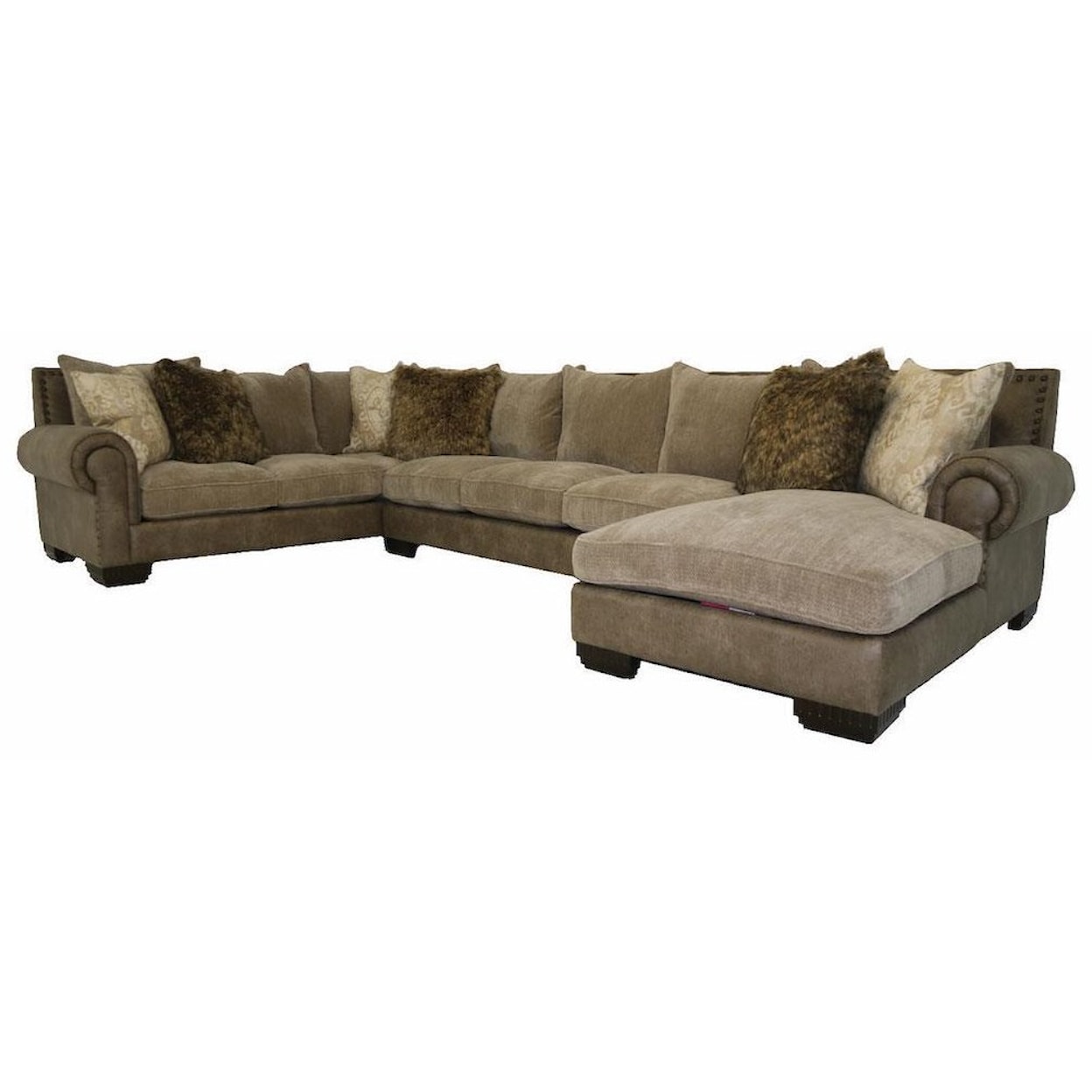 JMD Furniture 3000 JMD Down 3 PC Chaise Sectional