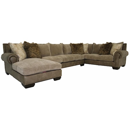 Down 3 PC Chaise Sectional