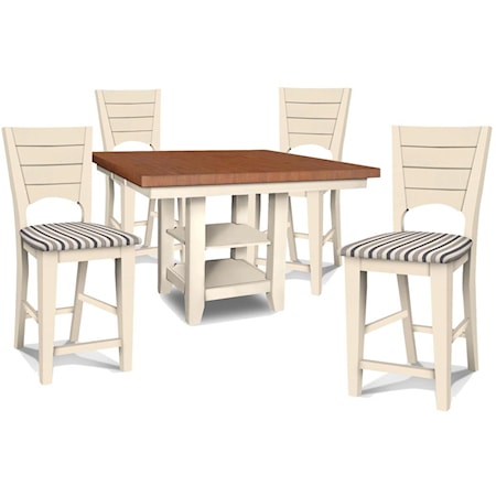 High Table and 4 Counter Stools