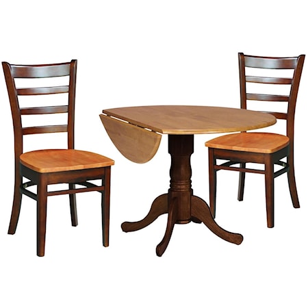 Table and 2 Ladderback Chairs