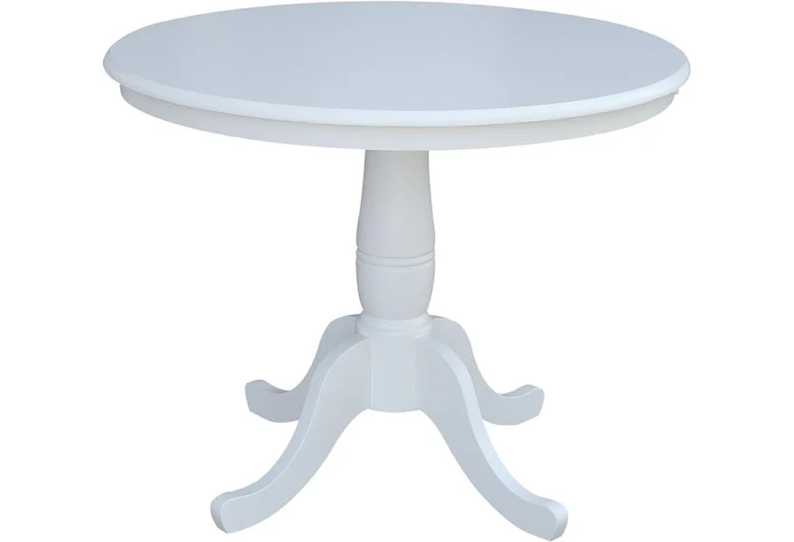 Dining Essentials 36" Pedestal Table by John Thomas at Johnny Janosik