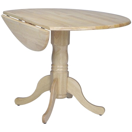 42" Round Drop Leaf Pedestal Table