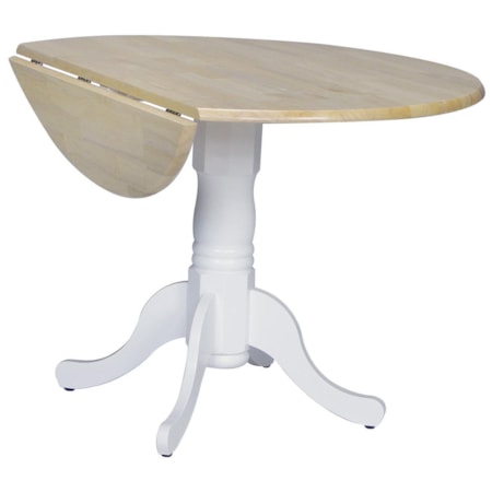 42" Round Drop Leaf Pedestal Table