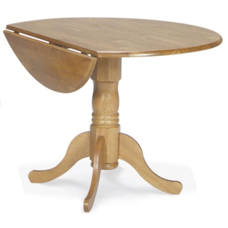 42" Round Drop Leaf Pedestal Table