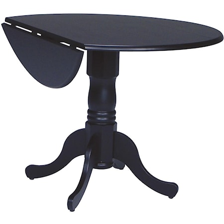 42" Round Drop Leaf Pedestal Table