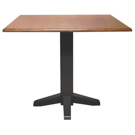 Square Drop Leaf Pedestal Table