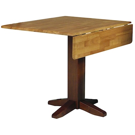 Square Dropleaf Pedestal Table