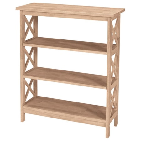 3-Shelf X Bookcase