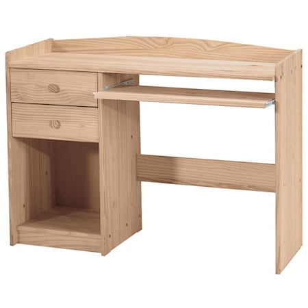 2-Drawer Computer Desk with Keyboard Tray