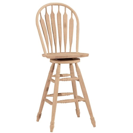 30" Steambent Windsor Stool with Swivel