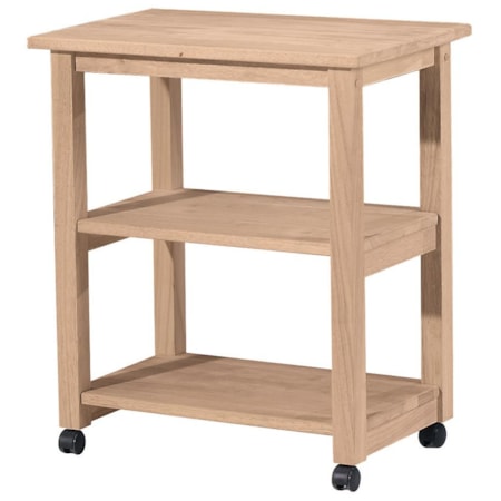 Microwave Cart with Casters