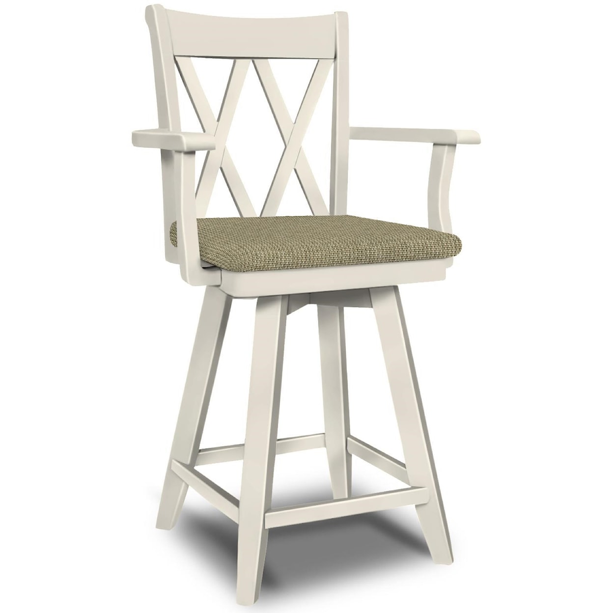 John Thomas SELECT Dining Room Swivel Counter Stool with Arms