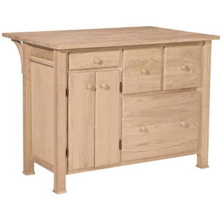 Kitchen Island with Breakfast Bar