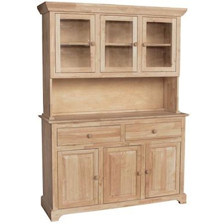 6-Door 3-Drawer Buffet & Hutch