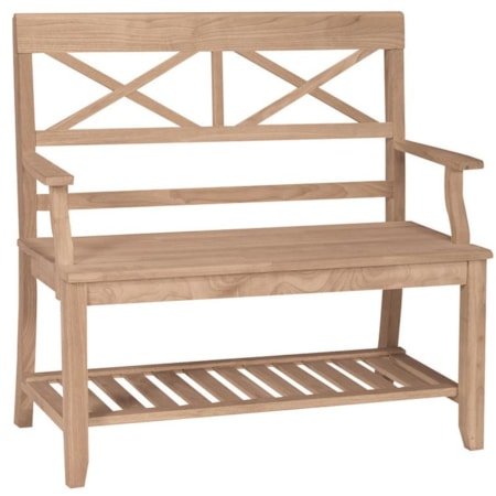 Double X Back Bench
