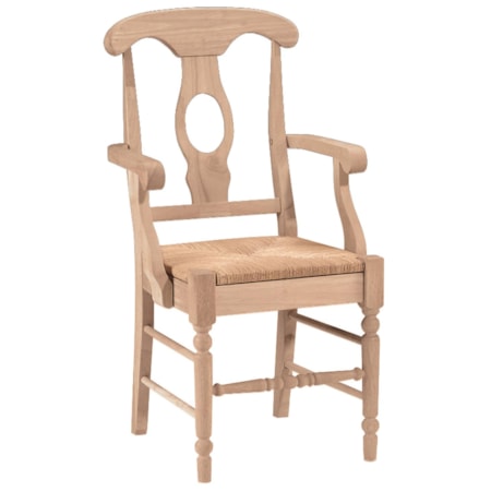 Empire Arm Chair with Rush Seat