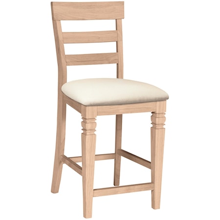 24" Java Stool with Seat Cushion