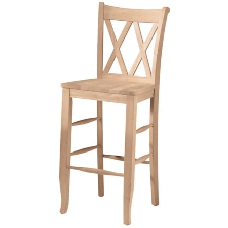 30" Double X-Back Stool