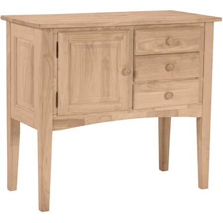 1-Door 3-Drawer Huntboard Server