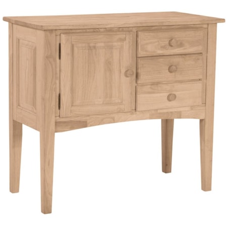 1-Door 3-Drawer Huntboard Server