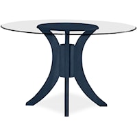 Sienna Round Glass Dining Table with Pedestal Base