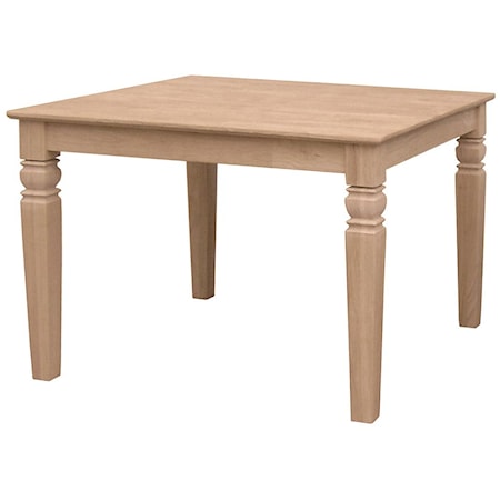 Solid Top Java Square Table