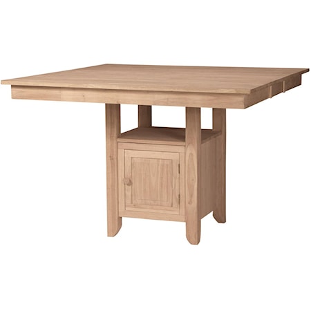Gathering Height Table with Pedestal Storage