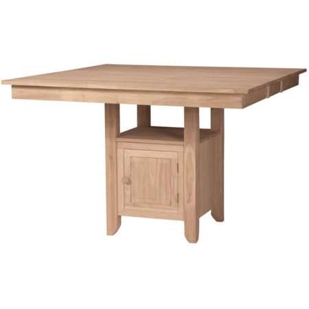 Gathering Height Table with Pedestal Storage