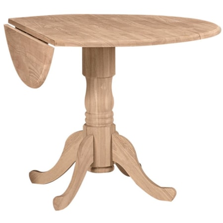 42" Round Dropleaf Pedestal Table