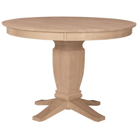 52" Round Gathering Height Pedestal Table
