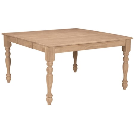 Square Butterfly Leaf Table with Turned Legs