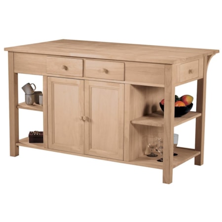 Super Kitchen Center with Breakfast Bar
