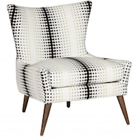 Contemporary Mike Accent Chair with Tapered Legs
