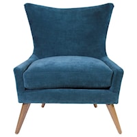 Contemporary Mike Accent Chair with Tapered Legs