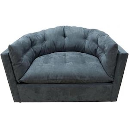 Traditional Biscayne Swivel Accent Chair