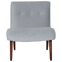 Forbes Armless Accent Chair with Splayed Wooden Legs