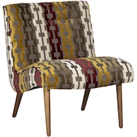 Forbes Armless Accent Chair with Splayed Wooden Legs