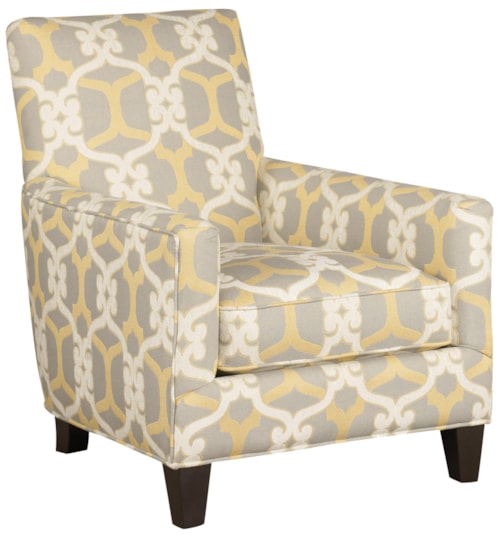Contemporary Accent Chair with Track Arms
