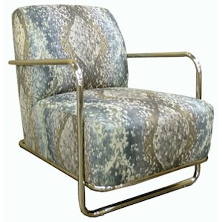 Brushed Nickel Accent Chair