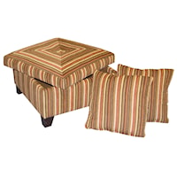 32" Storage Ottoman with Toss Pillows Inside