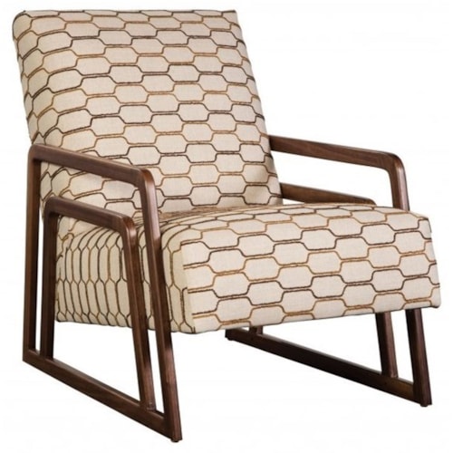 Luna Accent Chair with Unique Wood Frame