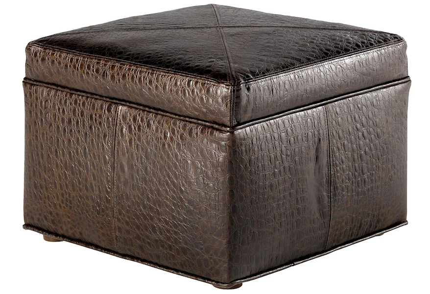 Accentuates Fortuna Leather Cube Ottoman by Jonathan Louis at Thornton Furniture