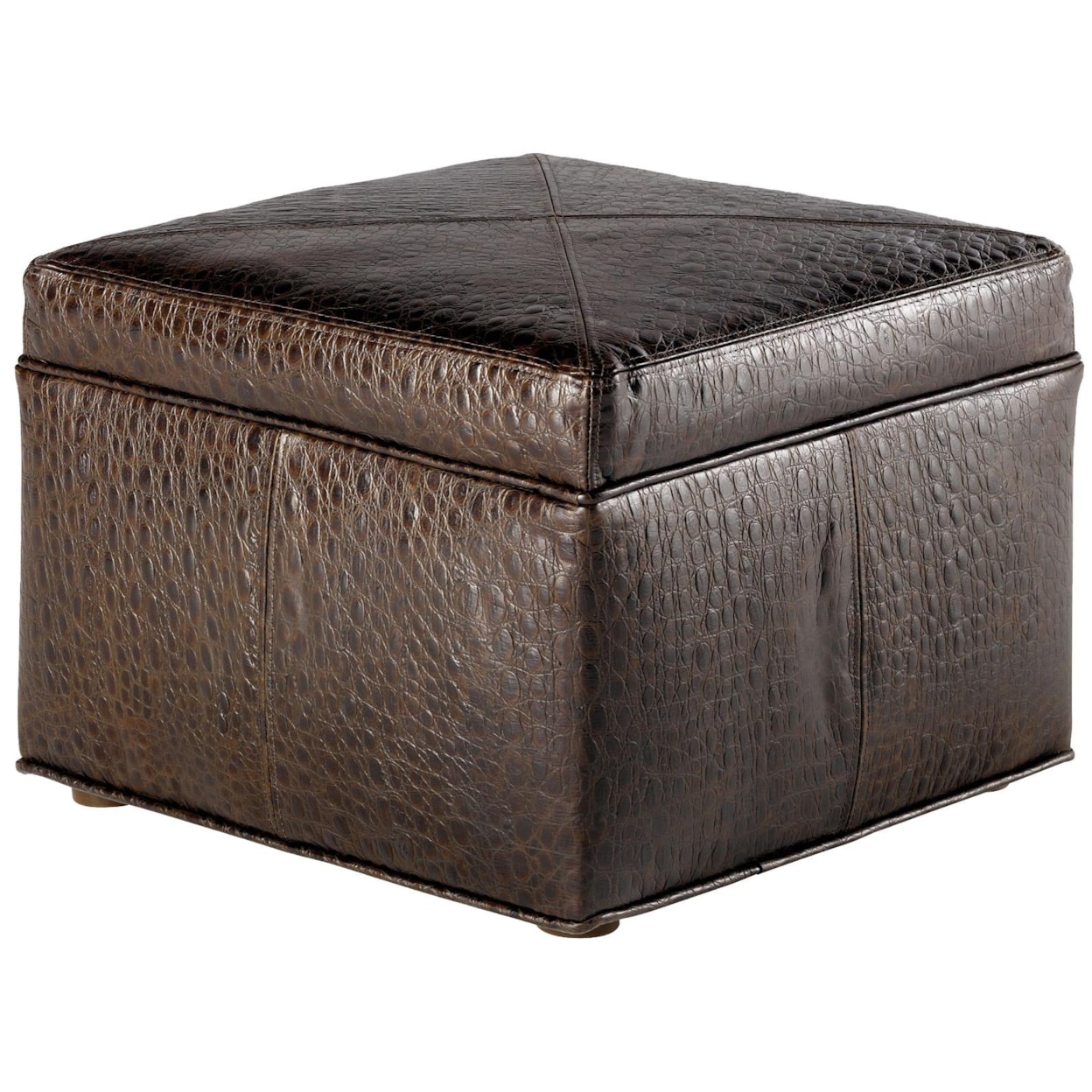 Jonathan Louis Accentuates Fortuna Leather Cube Ottoman