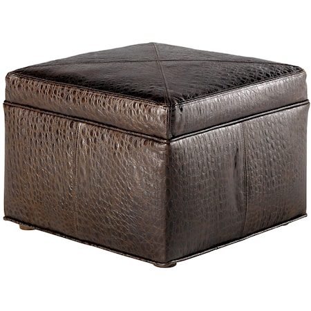 Fortuna Leather Cube Ottoman