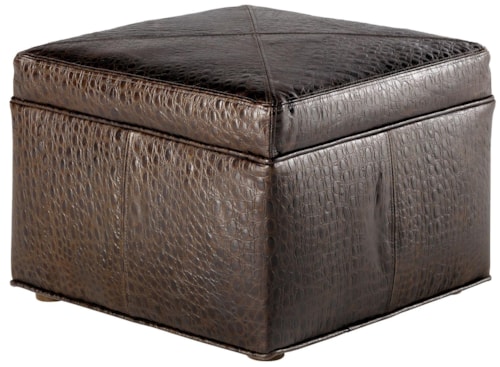 Fortuna Leather Cube Ottoman