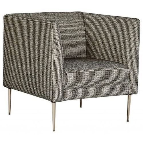 Contemporary Upholstered Accent Chair with Metal Legs