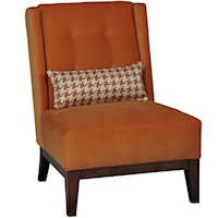 Contemporary Armless Accent Chair with Tufting
