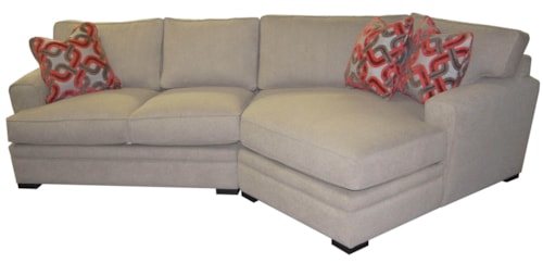 Casual 2-Piece Cuddler Sectional
