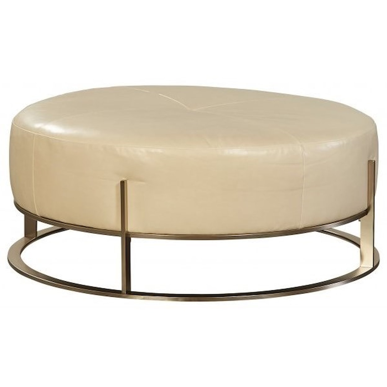 Jonathan Louis Astro Leather Ottoman